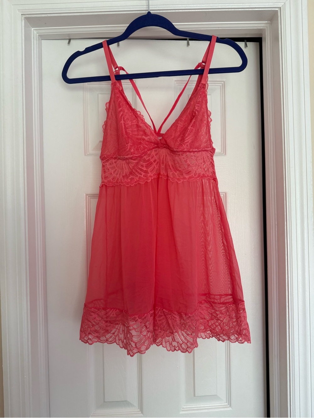 Pink Lace Babydoll Chemise Nightdress